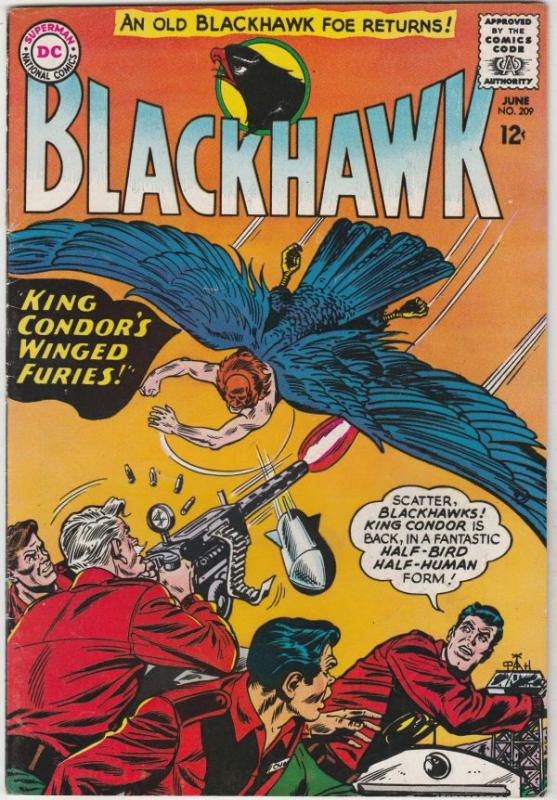 Blackhawk #209 (Jun-65) VF/NM High-Grade Black Hawk, Chop Chop, Olaf, Pierre,...