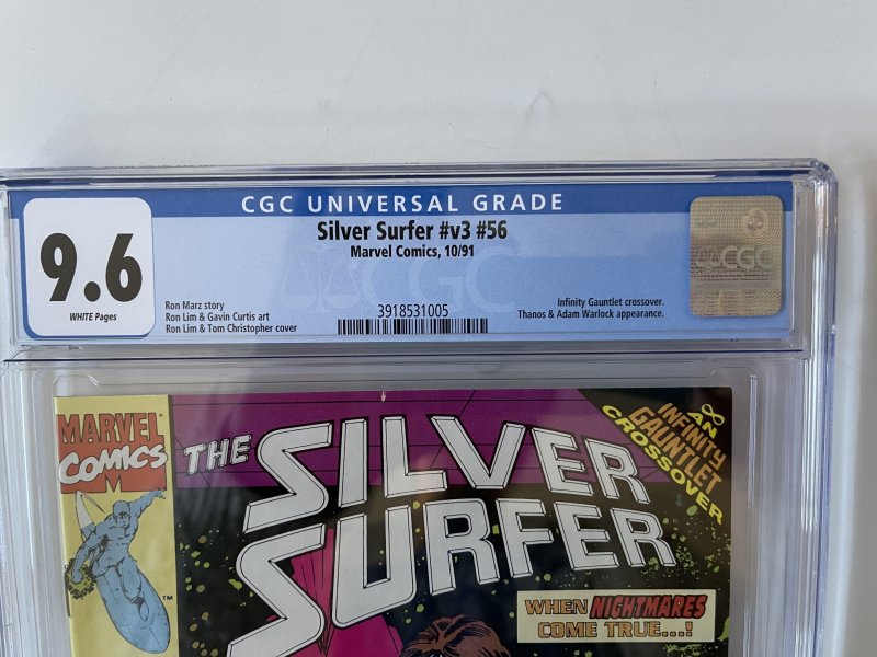 Silver Surfer #v3 #56 CGC 9.6 - Infinity Gauntlet crossover - Thanos (1991)