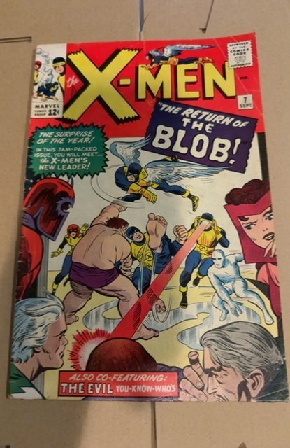 The X-Men #7 (1964) 2nd Blob app 1st cerebro