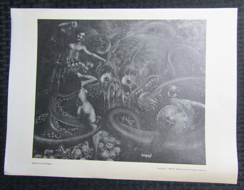 1980 Dweller in Dungeon WALLY WOOD National Cartoon Society 12x16 Print FN 6.0