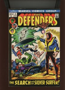 (1972) The Defenders #2: BRONZE AGE! KEY! SILVER SURFER JOINS THE TEAM! (8.0)