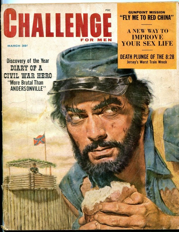 Challenge For Men Magazine March 1959-CIVIL WAR DIARY-RED CHINA G- 