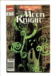 Marc Spector: Moon Knight #26 - Signed J. M Dematteis/Newsstand (7.5) 1991