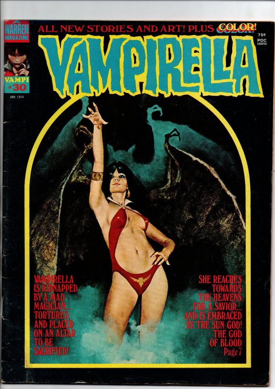 Vampirella #30 - 1st app Pantha - vampire - Horror Magazine - Warren - 1974 - VG