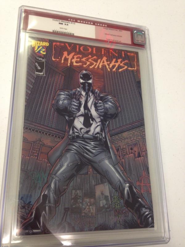 Violent Messiahs Wizard 1/2 Mail Away CGC Old Red Label 9.4 Crack Case