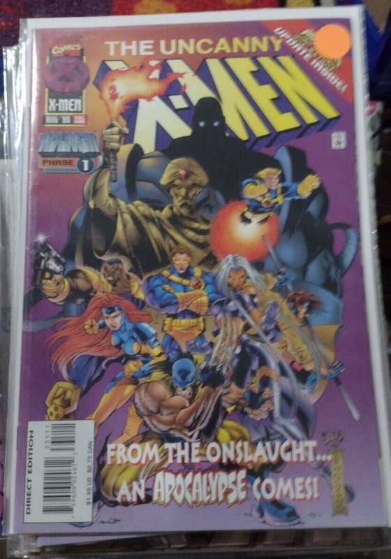 UNCANNY X-MEN #335 1996 MARVEL DISNEY  KEY   ONSLAUGHT JUGGERNAUT  APOCALYPSE