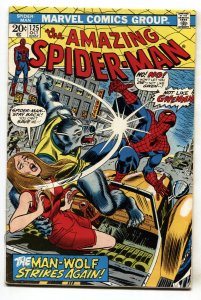 Amazing Spider-man #125 -- 1973 -- Man-Wolf origin -- comic book -- FN-