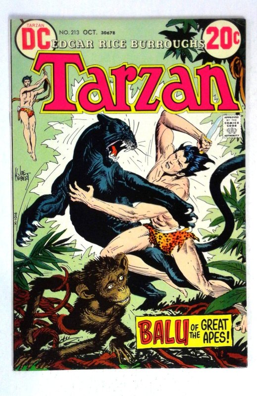 Tarzan #213 Balu Great Apes Joe Kubert DC (1972) VF
