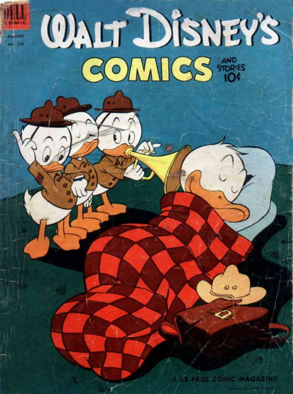 Walt Disney's Comics and Stories #155 GD ; Dell | low grade comic