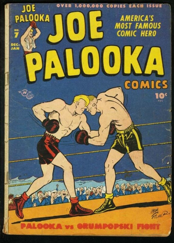 JOE PALOOKA #7 '46-HARVEY COMICS-BOXING 1ST FLYIN' FOOL G/VG