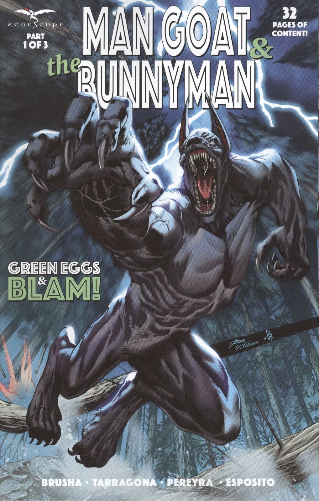 Man Goat & Bynnyman Green Eggs & Blam #1 Cover B Vitorino Zenescope 2022  EB08