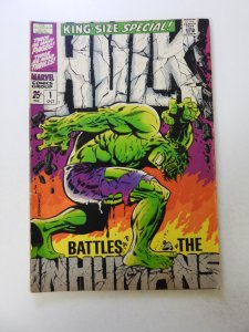 The Incredible Hulk Annual #1 (1968) GD+ condition 2 cumulative spine split