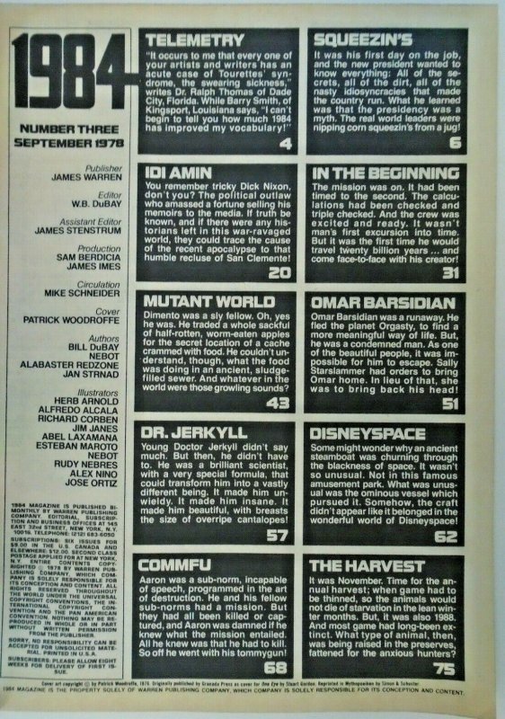 mm 1984 (1978, Warren) #2nm-, 3nm- (2 book set)