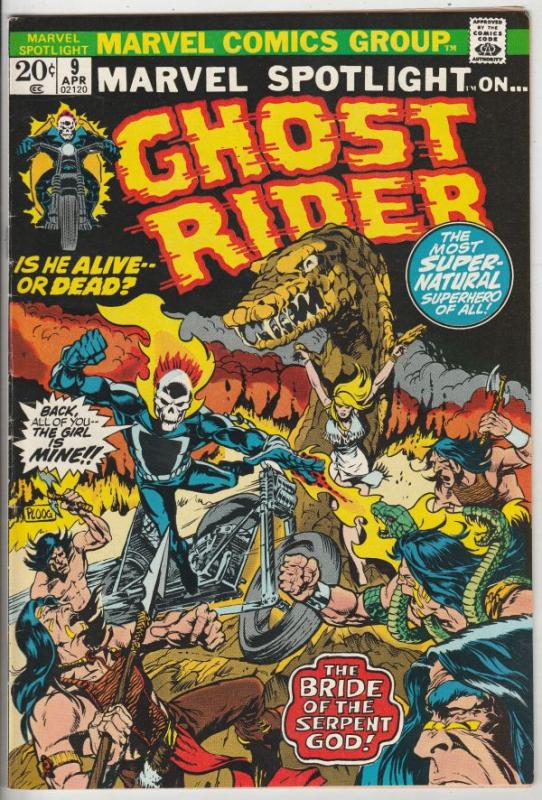 Marvel Spotlight on Ghost Rider #9 (Apr-73) VF+ High-Grade Ghost Rider