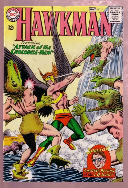 HAWKMAN #7 1965- ATTACK OF THE CROCODILE MEN-ANDERSON VG