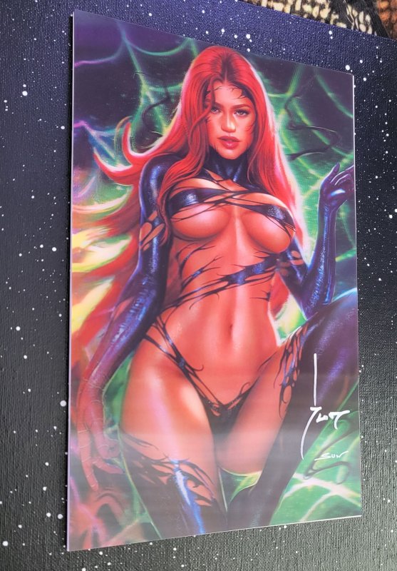 SIGNED Con Artists #3 || Khamunaki Scarlett Webslinger LENTICULAR || LTD 50