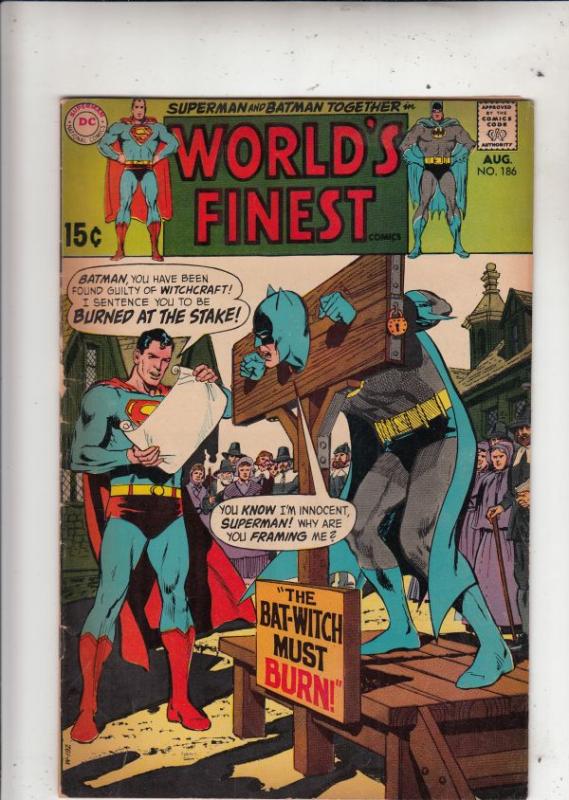 World's Finest #186 (Jul-69) VG Affordable-Grade Superman, Batman