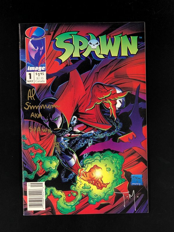 Spawn #1 (1992) NM- Signed by Todd McFarlane, Al Simmons (Spawn)