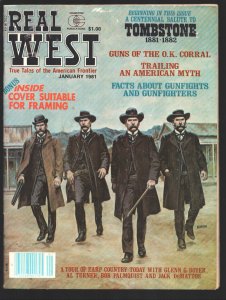 Real West 1/1961-Charlton-Gunfight At The OK Corral Earl Norem cover -Wyatt E...
