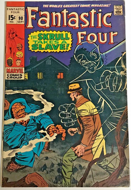 FANTASTIC FOUR#90 FN 1969 MARVEL SILVER AGE COMICS