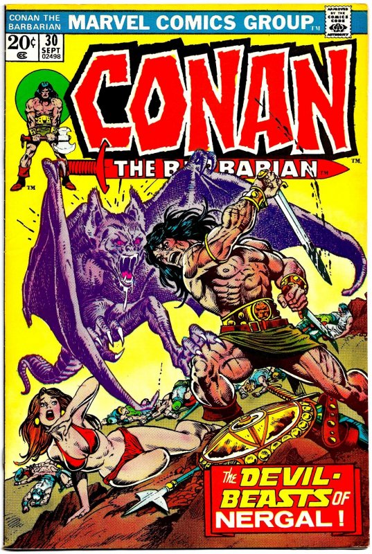 CONAN the BARBARIAN #30 & 31 (1973) 8.0 VF  Roy Thomas/John Buscema/Ernie Chan!