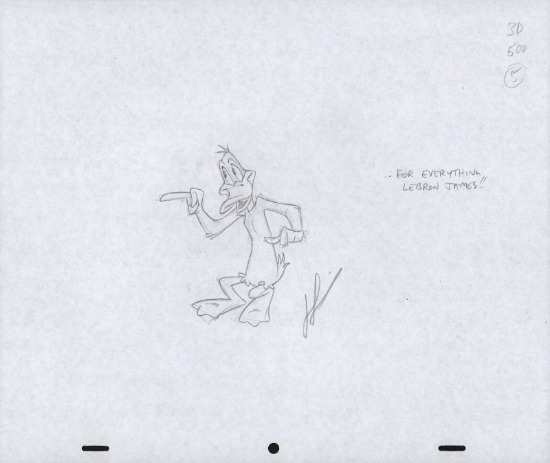 Daffy Duck Animation Pencil Art - 3D-500-5 - ...For Everything Lebron James!!