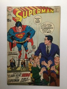Superman 219 Very Fine vf 8.0 D. Comics