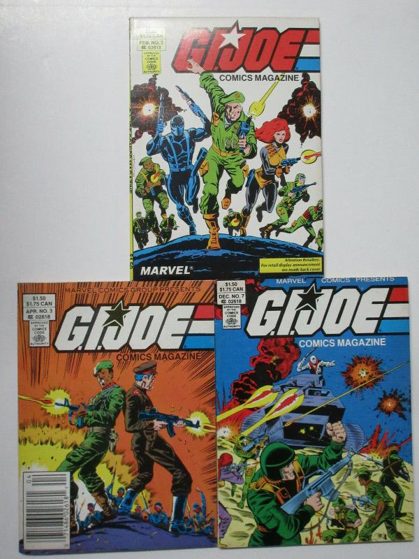 GI Joe Comics Magazine Marvel Digests # 2, 3, 7 Lot Freedom Force