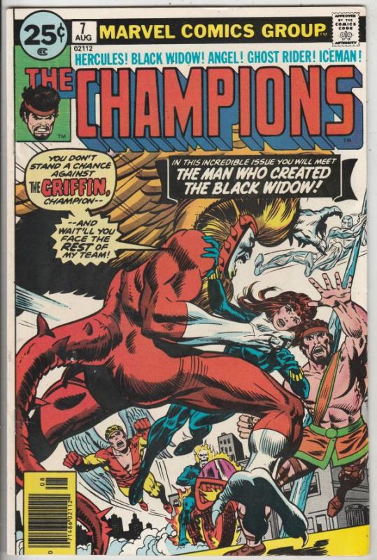 Champions, The #7 (Jun-76) FN/VF Mid-High-Grade Ghost Rider, Hercules, Black ...