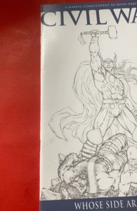 Civil war #4 Micheal turner Thro sketch variant