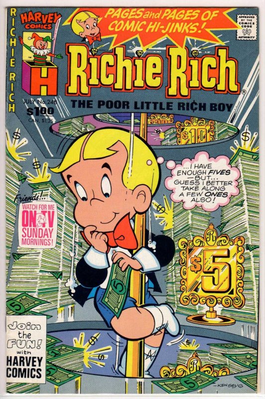 Richie Rich #248 (1990) 5.5 FN-