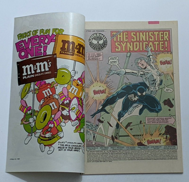 Amazing Spider-Man #280 (Sept 1986, Marvel) NM- 9.2 1st Sinister Syndicate 