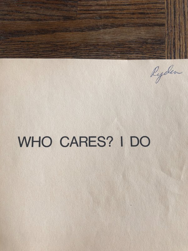 Who cares? I do, LEAF, 1971, Scholastic book