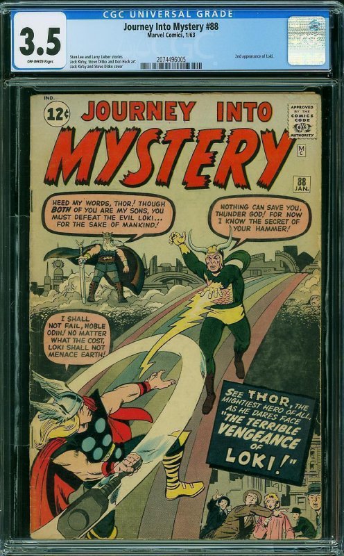 • Journey into Mystery #88 (1963) CGC 3.5  / SBD-01