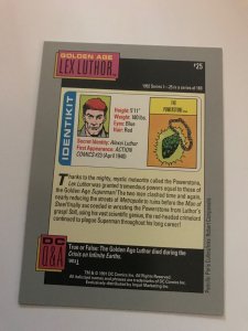 GA LEX LUTHOR #25 card : 1992 DC Universe Series 1, NM/M, Impel