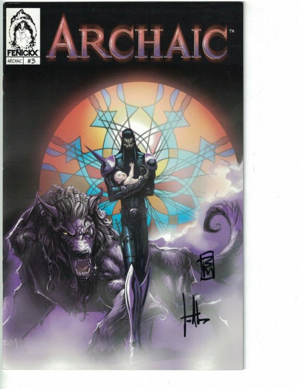 Archaic #3 VF/NM variant signed by James Abrams + Brett Marting - Fenickx 2003 