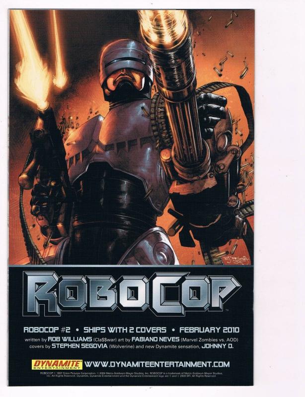 Robo Cop # 1 Dynamite Comic Books Hi-Res Scans Awesome Issue Modern Age WOW! S10