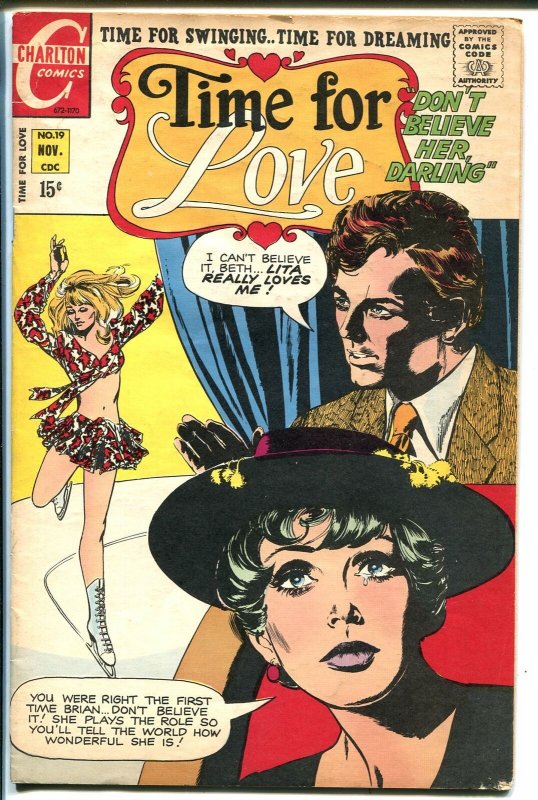 Time For Love #19 1970-Charlton-ice skater cover-VG/FN