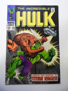 The incredible Hulk #106 (1968) FN- Condition