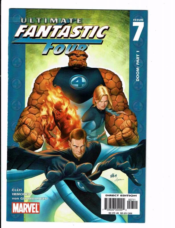 Lot of 6 Ultimate Fantastic Four Marvel Comic Books #1 3 4 5 6 7 BH28