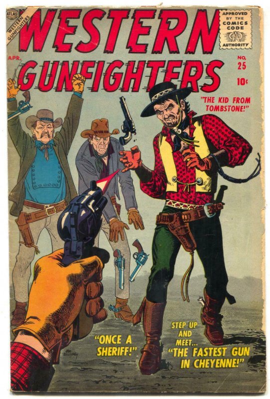 Western Gunfighters #25 1957- Atlas Comics- Russ Heath- Maneely VG/F