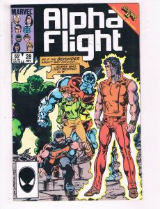 Alpha Flight #28 VF Marvel Comics Comic Book Hulk Nov 1986 DE23