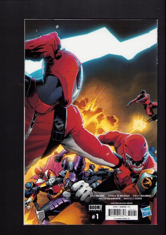 Mighty Morphin Power Rangers: Shattered Grid #1 - HOLOFOIL WRAP CA! (9.2) 2018