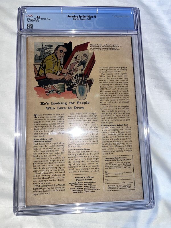 Amazing Spider-Man (1963) # 3 (CGC 4.0 ) 1st App Doctor Octopus