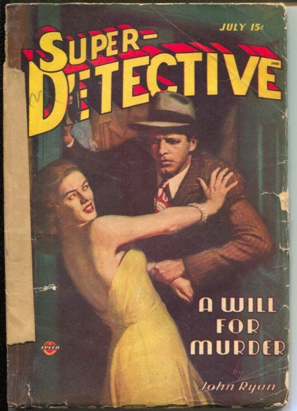 Super-Detective 7/1946-Good Girl Art cover-hardboiled pulp fiction-Bellem-Mer...