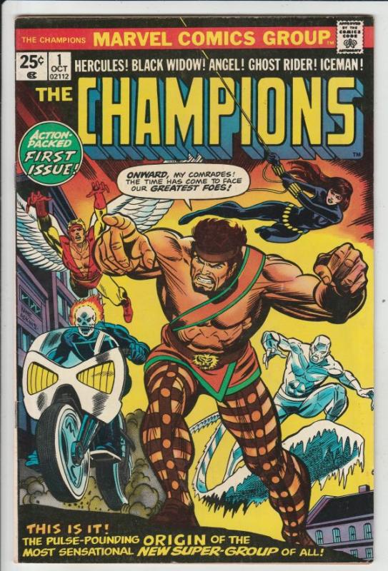 Champions, The #1 (Oct-75) VF+ High-Grade Ghost Rider, Hercules, Black Widow,...