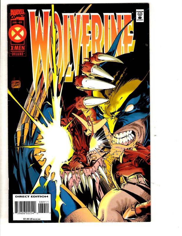 Lot Of 10 Wolverine Marvel Comic Books # 86 87 88 89 90 91 92 93 94 95 X-Men MF8