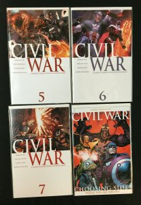 MARVEL COMICS CIVIL WAR #1-7 PLUS 17 TIE IN COMICS VF-NM