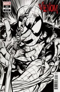 VENOM #32  (2021) RYAN STEGMAN B&W VARIANT COVER MARVEL NM.