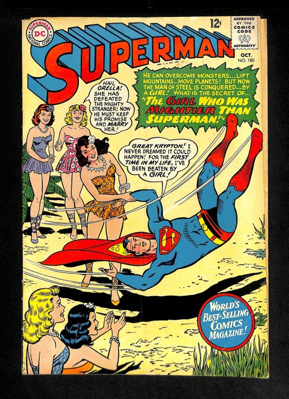 Superman #180 The Girl Mightier Than Superman!